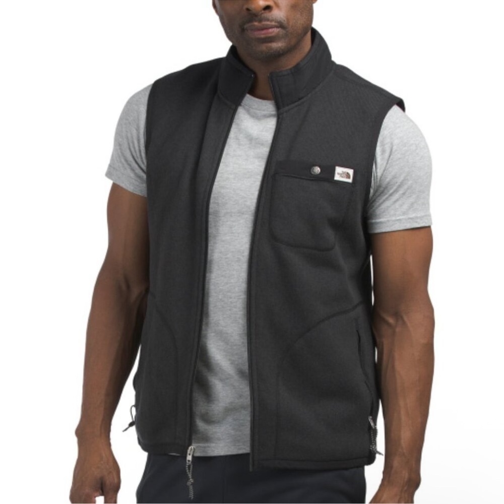 The North Face Gordon Lyons Fleece Full Zip Sweater Vest Charcoal Size S Men's